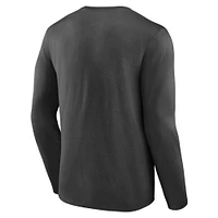 T-shirt à manches longues Fanatics pour hommes Atlanta Hawks noir