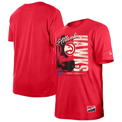T-shirt New Era rouge Atlanta Hawks Distressed Throwback Vintage Color Pack pour homme