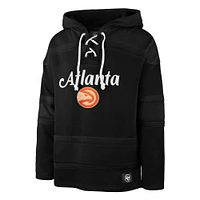 Sweat à capuche pour homme '47 Black Atlanta Hawks 2022/23 MVP Lacer d'avant-match - City Edition