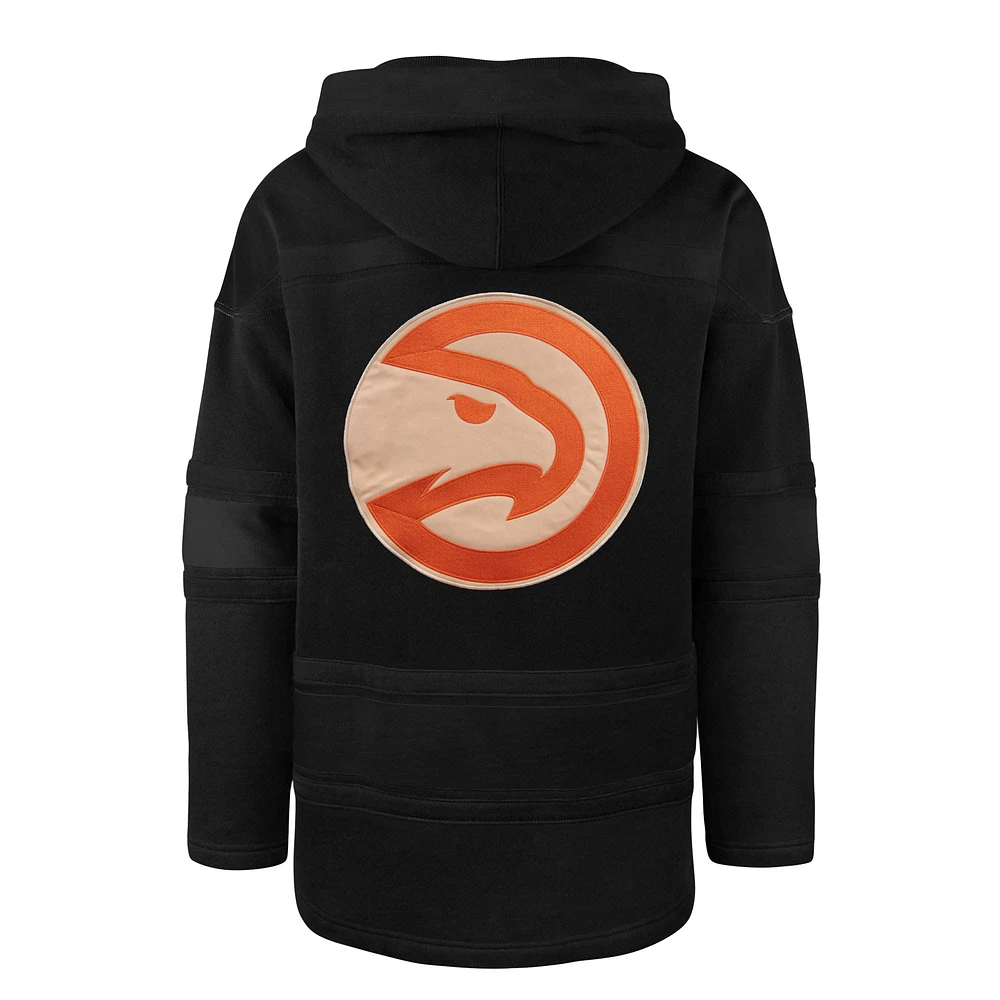 Sweat à capuche pour homme '47 Black Atlanta Hawks 2022/23 MVP Lacer d'avant-match - City Edition