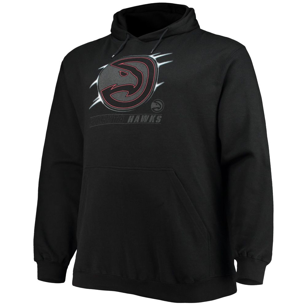 Men's Black Atlanta Hawks Big & Tall Pop Pullover Hoodie