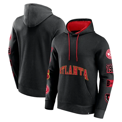 Men's Fanatics Black Atlanta Hawks Home Court Pullover Hoodie