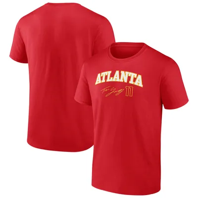 Trae Young Atlanta Hawks Fanatics Branded Name & Number T-Shirt - Red