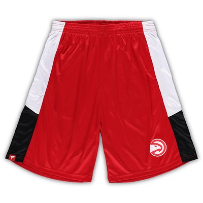 Short d'entraînement Fanatics rouge Atlanta Hawks Big & Tall Champion Rush pour hommes