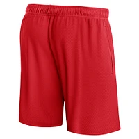 Short en maille rouge Fanatics Atlanta Hawks Post Up pour hommes