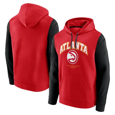 Sweat à capuche Fanatics rouge Atlanta Hawks Scorer pour homme