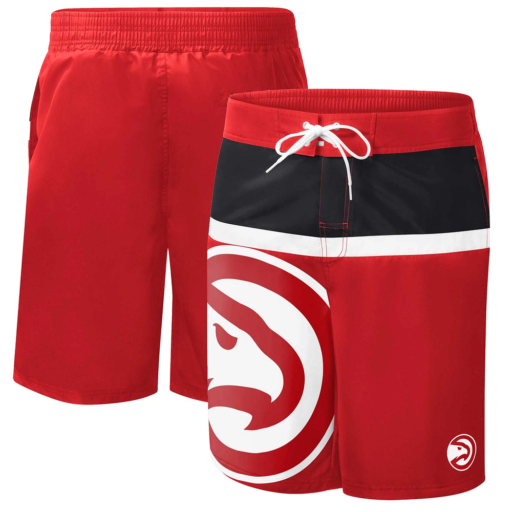 Maillot de bain G-III Sports by Carl Banks Atlanta Hawks Sea Wind rouge pour homme