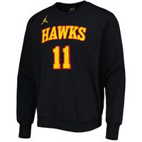 Men's Jordan Brand Trae Young Black Atlanta Hawks Statement Name & Number Pullover Sweatshirt