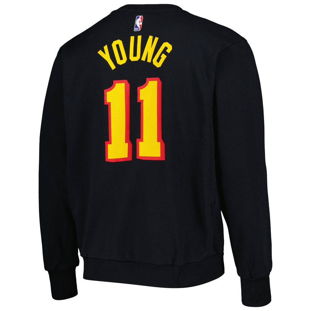 Men's Jordan Brand Trae Young Black Atlanta Hawks Statement Name & Number Pullover Sweatshirt