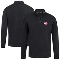 Men's Levelwear  Black Atlanta Hawks Accolade Cushion Quarter-Zip Pullover