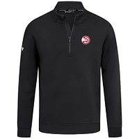 Men's Levelwear  Black Atlanta Hawks Accolade Cushion Quarter-Zip Pullover