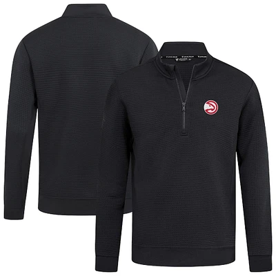 Men's Levelwear  Black Atlanta Hawks Accolade Cushion Quarter-Zip Pullover
