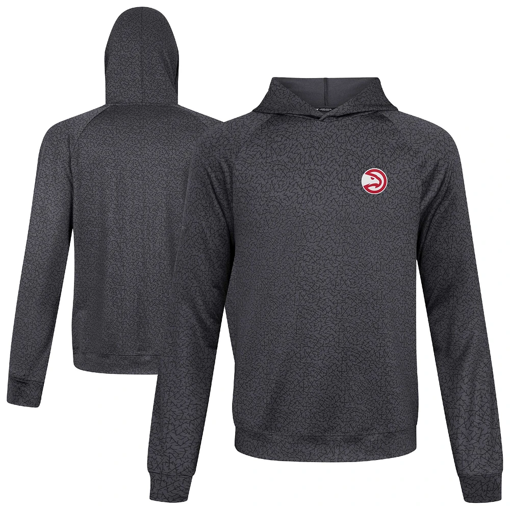 Sweat à capuche noir Challenger Atlanta Hawks pour homme Levelwear