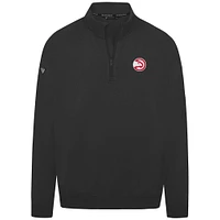 Pull Murray noir à fermeture éclair quart de tour pour homme Levelwear des Atlanta Hawks