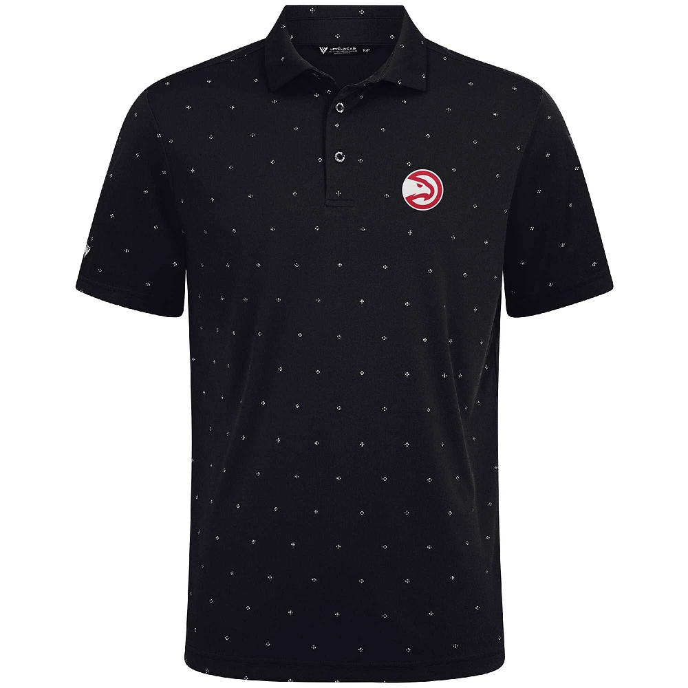 Men's Levelwear Black Atlanta Hawks Vision Polo