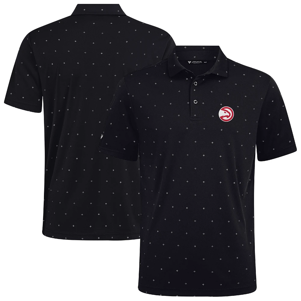 Men's Levelwear Black Atlanta Hawks Vision Polo