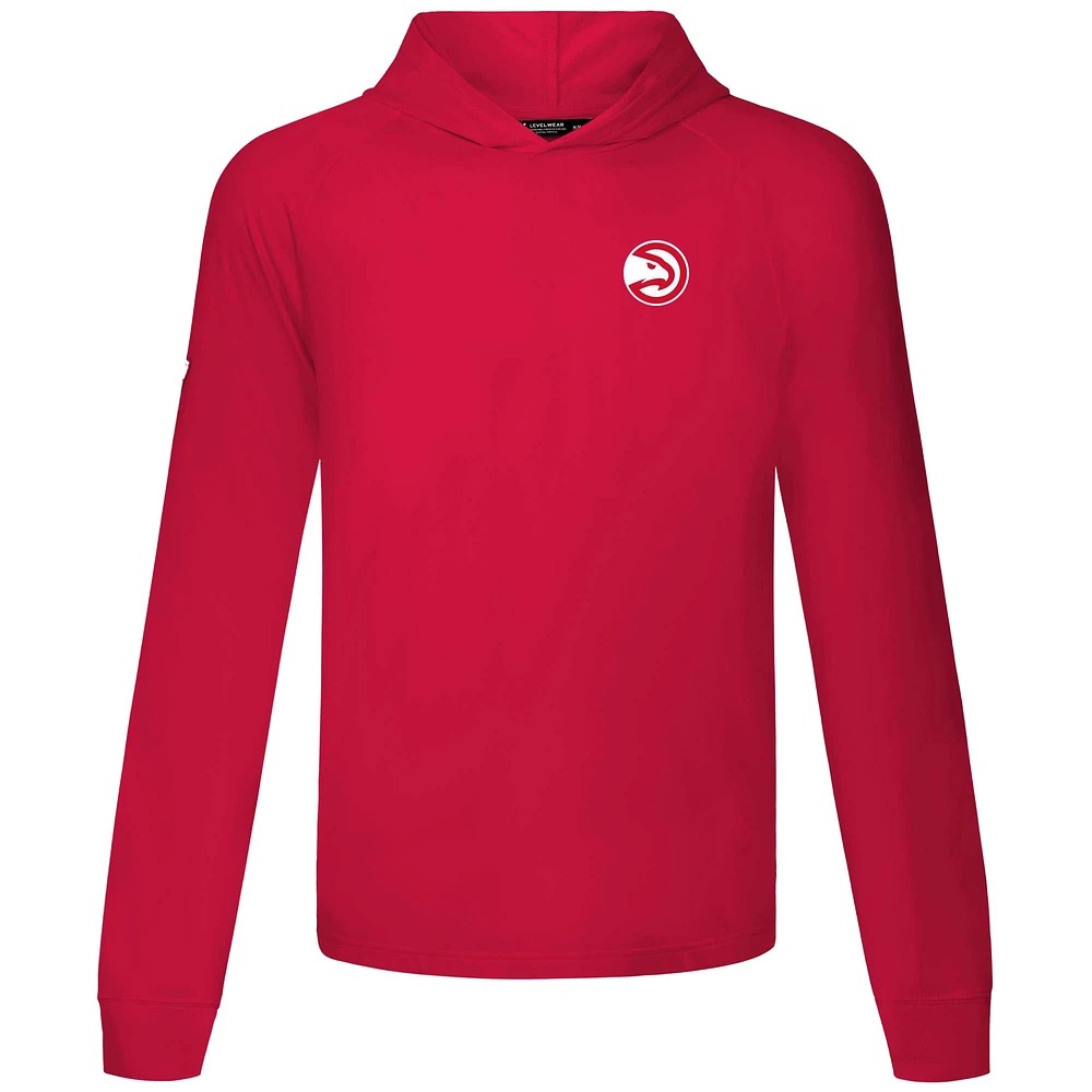 Men's Levelwear Red Atlanta Hawks Dimension R Pullover Hoodie