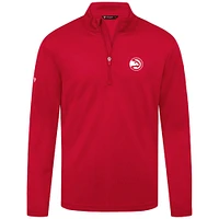 Haut rouge à fermeture éclair quart de tour Heron des Atlanta Hawks pour homme Levelwear