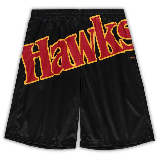 Men's Mitchell & Ness Black Houston Rockets Big & Tall Hardwood Classics Big Face 2.0 Shorts