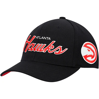 Mitchell & Ness Atlanta Hawks MVP Team Script 2.0 Stretch Snapback Casquette pour homme Noir