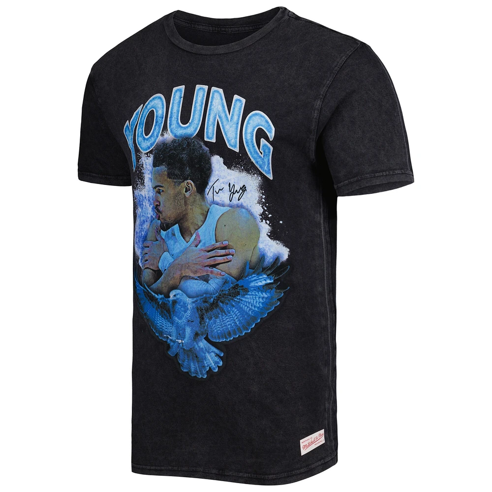 T-shirt pour homme Mitchell & Ness Black Trae Young Atlanta Hawks 2023 NBA All-Star Game Concert