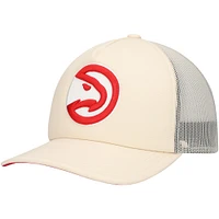 Casquette réglable crème Atlanta Hawks Trucker Mitchell & Ness pour hommes