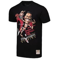 T-shirt pour homme Mitchell & Ness Dominique Wilkins Noir Atlanta Hawks Hardwood Classics Caricature