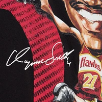 T-shirt pour homme Mitchell & Ness Dominique Wilkins Noir Atlanta Hawks Hardwood Classics Caricature