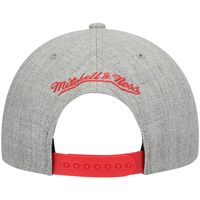 Men's Mitchell & Ness Heathered Gray Atlanta Hawks Hardwood Classics Team 2.0 Snapback Hat