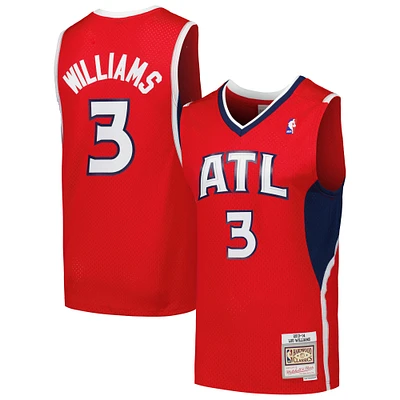 Maillot Swingman Mitchell & Ness Lou Williams Atlanta Hawks 2001/02 Hardwood Classics rouge pour homme