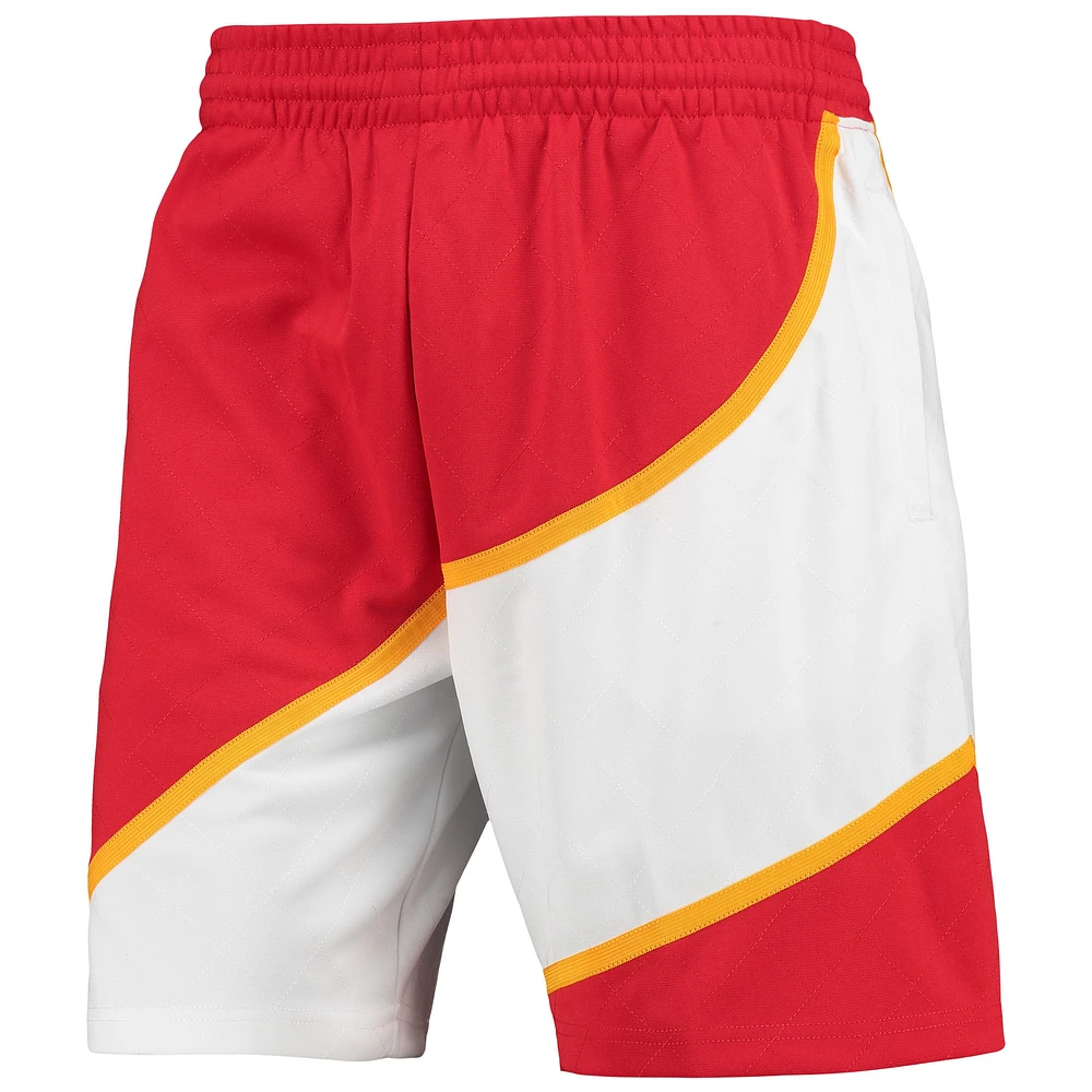 Men's Mitchell & Ness Red Atlanta Hawks 1986 Hardwood Classics 75th Anniversary Swingman Shorts