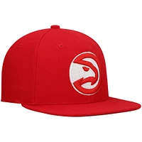 Casquette Snapback Mitchell & Ness Atlanta Hawks Ground 2.0 rouge pour hommes