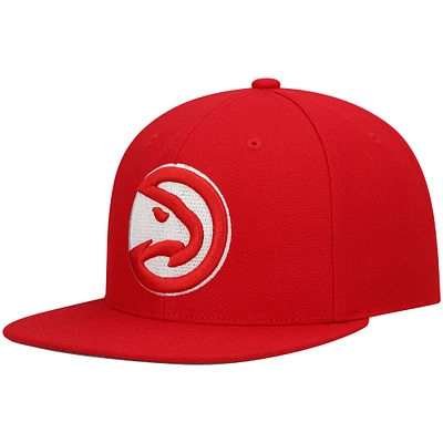 Casquette Snapback Mitchell & Ness Atlanta Hawks Ground 2.0 rouge pour hommes