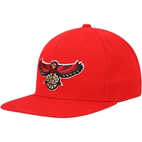 Men's Mitchell & Ness Red Atlanta Hawks Hardwood Classics MVP Team Ground 2.0 Fitted Hat