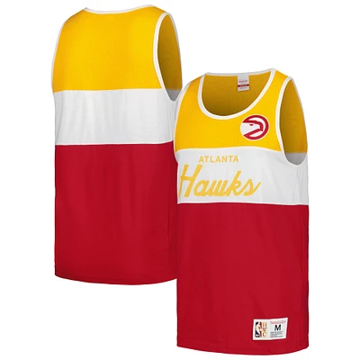 Débardeur rouge Mitchell & Ness Atlanta Hawks Special Script pour hommes