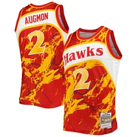 Maillot pour homme Mitchell & Ness Stacey Augmon Red Atlanta Hawks 1991/92 Hardwood Classics Marble Swingman