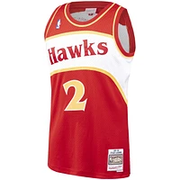 Men's Mitchell & Ness Stacey Augmon Red Atlanta Hawks 1991/92 Hardwood Classics Swingman Jersey