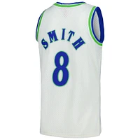 Men's Mitchell & Ness Steve Smith Cream Atlanta Hawks Chainstitch Swingman Jersey