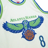 Maillot Swingman Mitchell & Ness Steve Smith crème Atlanta Hawks Chainstitch pour hommes