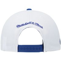 Men's Mitchell & Ness White/Royal Atlanta Hawks Hardwood Classics Snapback Hat