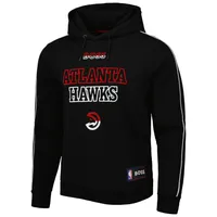 Sweat à capuche enfiler triple mélange NBA x Hugo Boss pour homme Atlanta Hawks Team Bounce noir