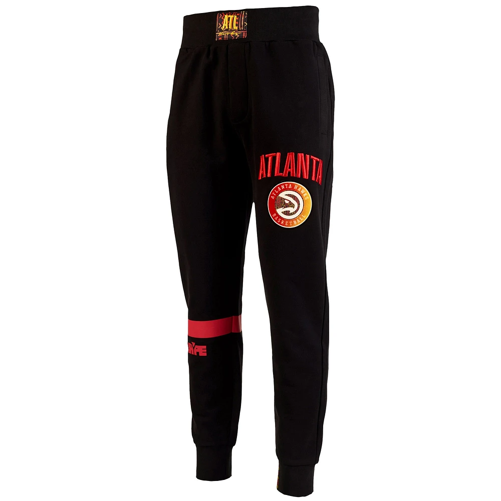 Men's NBA x Two Hype  Black Atlanta Hawks Culture & Hoops Collection Premium Jogger Pants