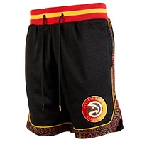 Men's NBA x Two Hype  Black Atlanta Hawks Culture & Hoops Collection Premium Mesh Shorts