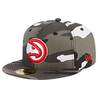 Casquette ajustée 59FIFTY camouflage Atlanta Hawks Snow Camo New Era pour hommes