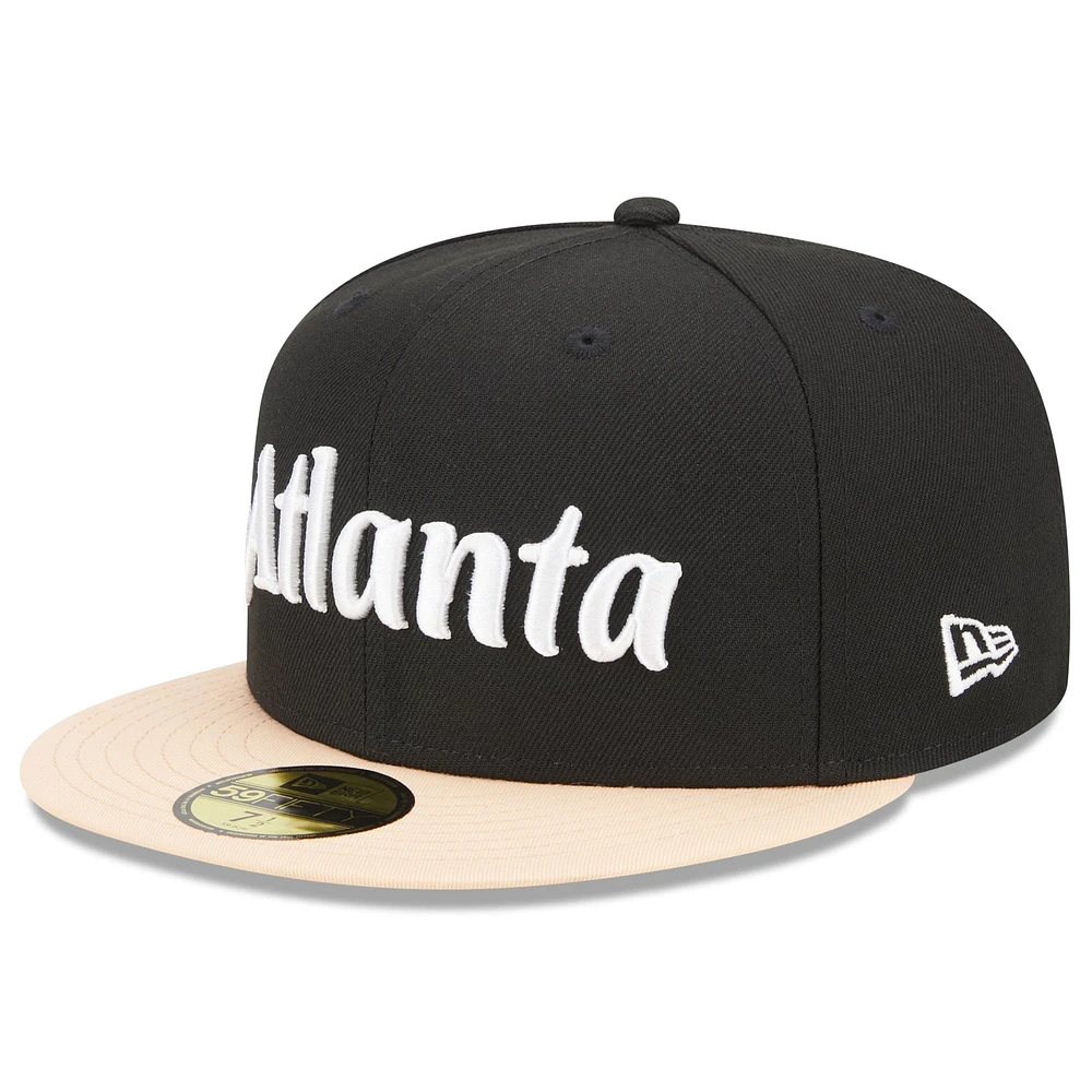 Casquette ajustée officielle 59FIFTY des Atlanta Hawks 2022/23 City Edition New Era pour homme