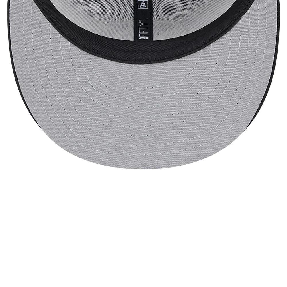 Men's New Era Black Atlanta Hawks 9FIFTY Snapback Trucker Hat