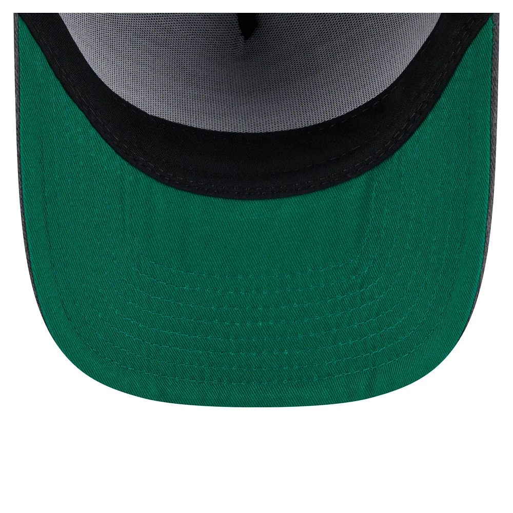 Men's New Era  Charcoal Atlanta Hawks Throwback Washed Pre-Curved 9FIFTY Snapback Hat