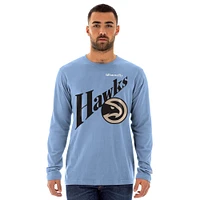 T-shirt à manches longues bleu clair Atlanta Hawks 2024/25 City Edition pour homme New Era