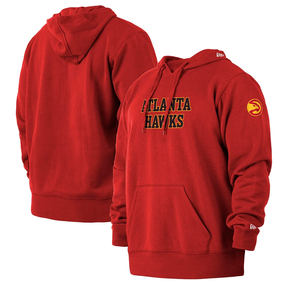 Men's New Era Red Atlanta Hawks 2021/22 City Edition Big & Tall Pullover Hoodie