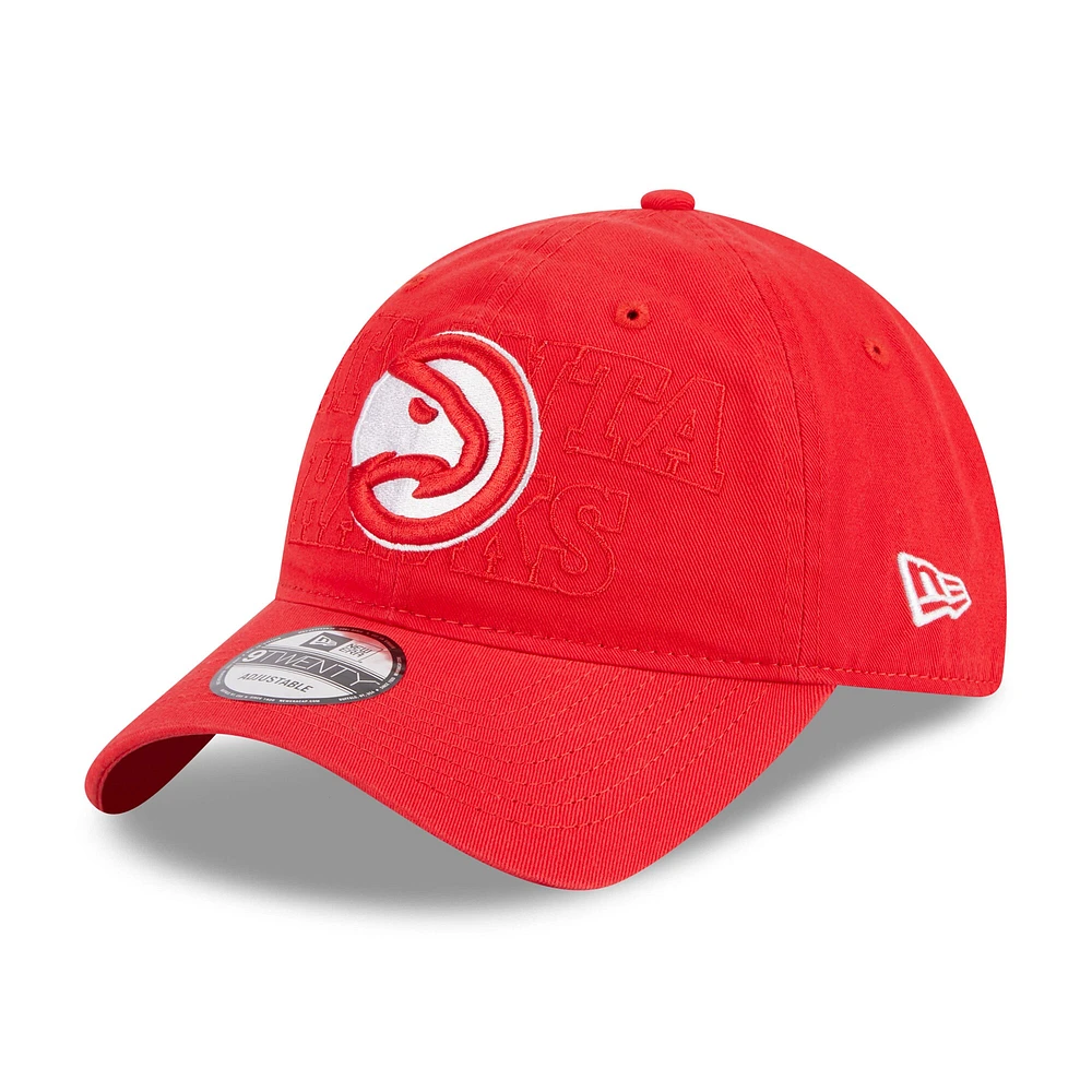 Casquette réglable New Era Atlanta Hawks 2023 NBA Draft 9TWENTY rouge pour homme